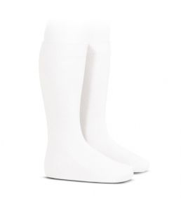 Calcetines altos básicos punto liso BLANCO Cóndor Osito Dormilón