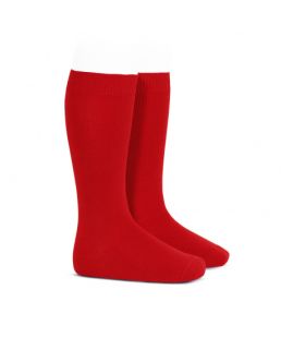 Calcetines altos básicos punto liso ROJO Cóndor Osito Dormilón